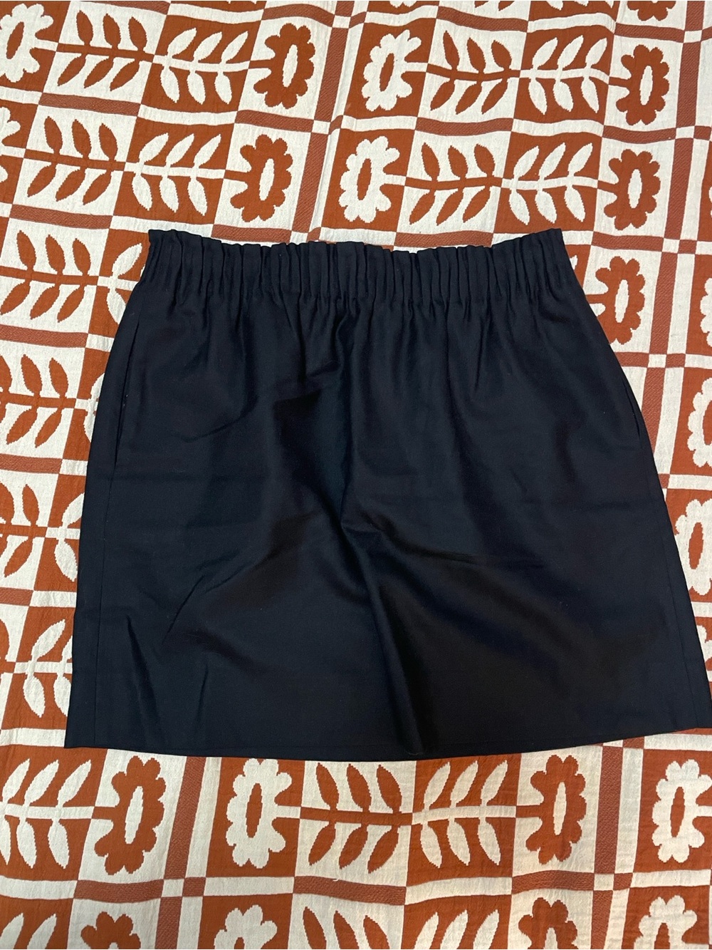 J. Crew Black Mini Skirt with Elastic Waist